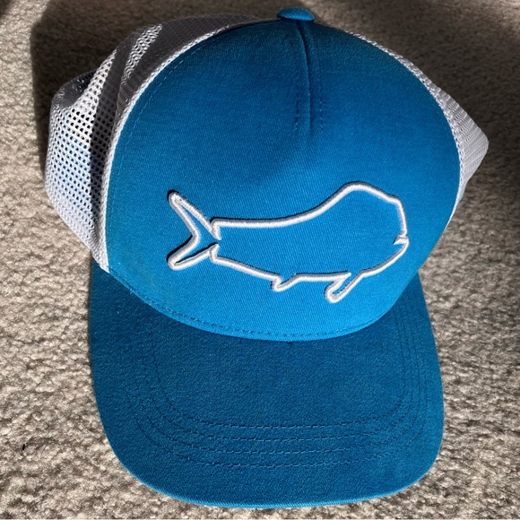 NEW Costa Blue and White Mahi Mahi Adjustable Mesh Fishing Hat - Picture 4 of 4